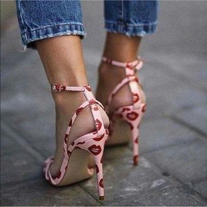 COPY - Zara lip printed high heel sandals